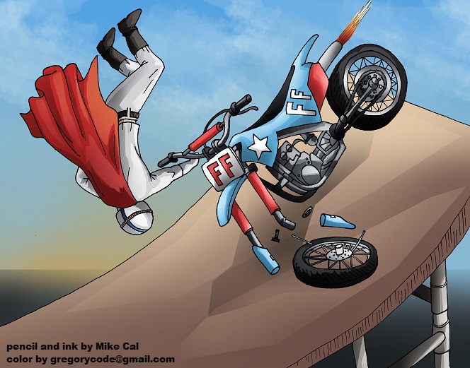 fearless franco board game motorbike motorcycle daredevil crash jump stuntman
